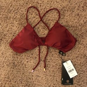 Burgundy VIX bikini top